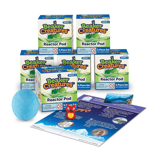 Learning Resources Beaker Creatures Reactor Pods (Set of 6) - Science Kit for Children Aged 5 and Above