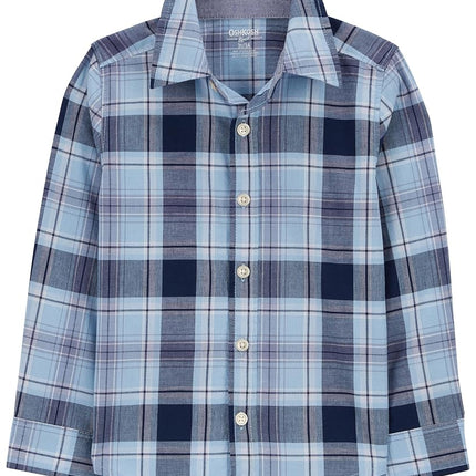 OshKosh B'Gosh Boys' Classic, Blue Plaid, 3T