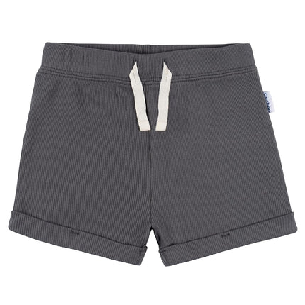 Gerber Unisex Baby Bodysuit and Shorts Set, Dark Grey, 3-6 Months
