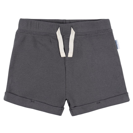 Gerber Unisex Baby Bodysuit and Shorts Set, Dark Grey, 24 Months