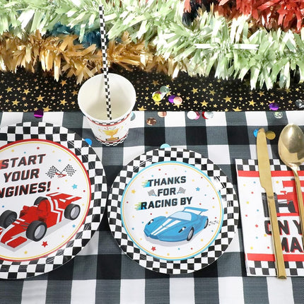 Recheel Birthday Paper Plates (Racing Car), (RCPP009)