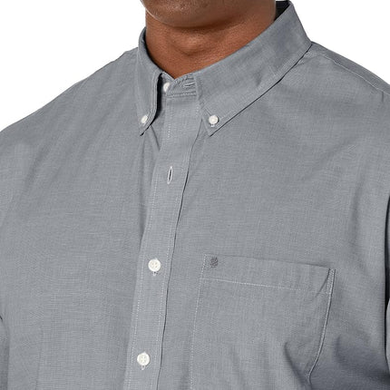 Izod Men’s Performance Comfort Long Sleeve Solid Button Down Shirt, Smoked Pearl Bt, XXXXL