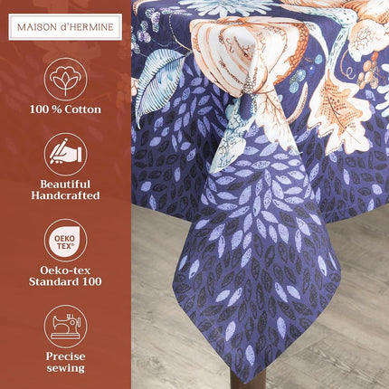 Maison d' Hermine Table Cloth Rectangle Table Reusable 100% Cotton 70"x120"