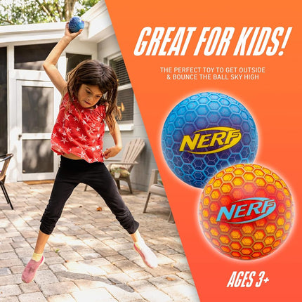 Nerf Super High Bounce Ball - 2 Pack - Kids Bouncy Ball for Games & Recreation - Durable & Lightweight - Ages 3+