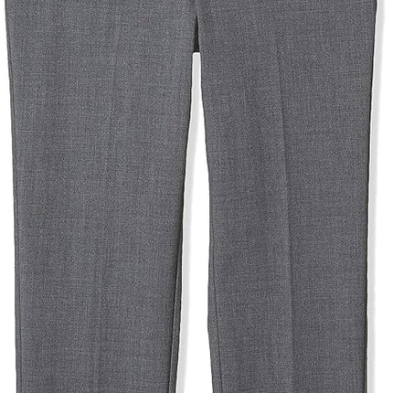 Van Heusen Boys Flex Stretch Flat Front Dress Pants, Oxford Grey, 10 Husky