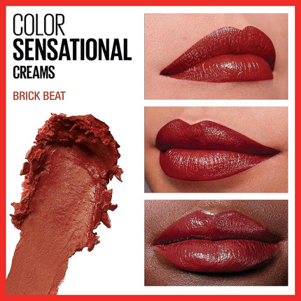 MAYBELLINE - Color Sensational The Creams Cream Finish Lipstick Brick Beat 122-0.15 oz (4.2 g)