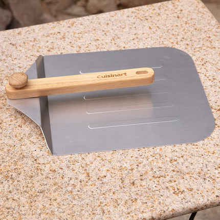 Pelle à pizza en aluminium Cuisinart 30,5 cm, spatule à pizza légère avec manche en bois pliable pour pizzas familiales, pâtes, pain, pains plats et plus encore