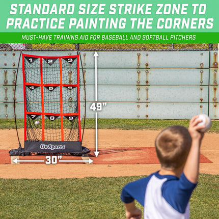 GoSports 9 Hole Béisbol y Sóftbol Red de Diana para Zonas de Strike - 49 x 30 Pulgadas