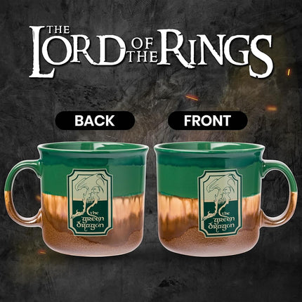Silver Buffalo The Lord of the Rings Green Dragon Camper Mug, 20oz