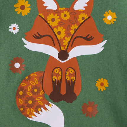 The Children's Place Baby Girls' and Toddler Animal Long Sleeve Graphic T-Shirts,multipacks, Fox/Deer 2-Pack, 3T