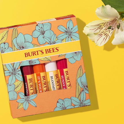 Burt's Bees Lip Balm Gift Set, Pomegranate, Coconut & Pear, Watermelon, Sweet Mandarin, Just Picked, 4x4.25g