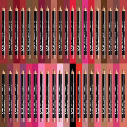 NYX PROFESSIONAL MAKEUP Slim Lip Pencil, Long-Lasting Creamy Lip Liner - Coffee