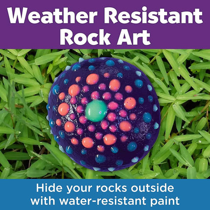 Creativity for Kids Glow In The Dark Rock Painting Kit - Paint 10 Rocks with Water Resistant Glow Paint - Crafts for Kids
