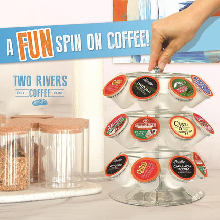 Two Rivers Flavored Sampler Pack Single Cup Coffee for Keurig K-Cup Brewers, 40 Count