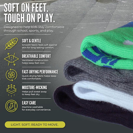 Under Armour Boys' Multi Pack Quarter Sock, Black Tech, 2-4 Years