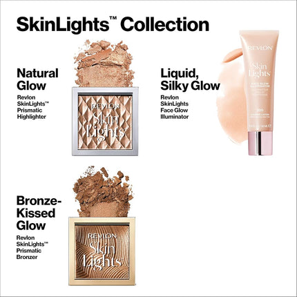 Revlon Highlighter Makeup, Skin Lights Prismatic Powder Face Makeup, Natural Glow, Shimmer Finish, 201 Daybrak Glimmer, 0.28 Oz/ 8g