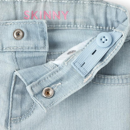 The Children's Place Jeans Skinny Basiques pour Bébé Filles et Fillettes, Lot de 3, Délavé Bleu/Indigo Foncé/Délavé Ciel, 18-24 MOIS