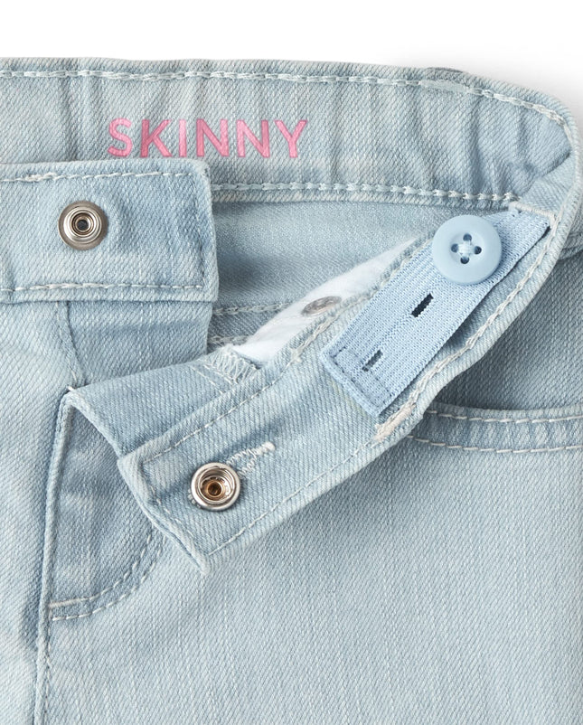 The Children's Place Jeans Skinny Basiques pour Bébé Filles et Fillettes, Lot de 3, Délavé Bleu/Indigo Foncé/Délavé Ciel, 18-24 MOIS