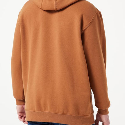 Carhartt Men's Midweight Sleeve Logo Hooded Sweatshirt (Regular and Big & Tall Sizes) Sweatshirt (Pack of 1), Carhartt Brown, XXL Tall