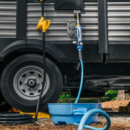 Camco EVOFlex 35-Ft RV Drinking Water Hose - Features Extra Flexible Design w/Stainless Steel Strain Relief Ends - Lead-Free, BPA-Free and Phthalate-Free - 5/8” Inside Diameter (22595)