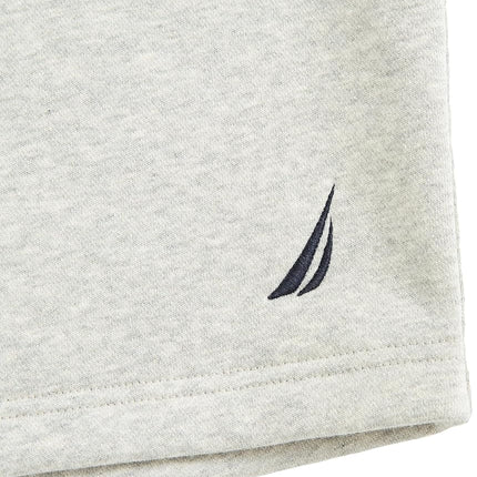 Nautica Mens Soft Cotton Fleece Jogger Gym Active Sweat Shorts, Gris Ahumado., Grande