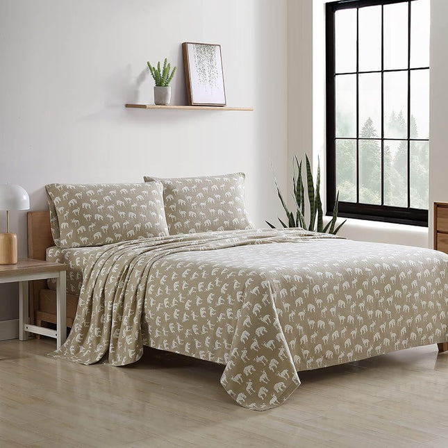 Eddie Bauer - Queen Sheets, Cotton Flannel Bedding