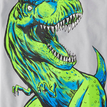 The Children's Place Boys' Dino Short Sleeve Graphic T-Shirts, Multipack, Dino Brawl/Dino/T-rex, Large