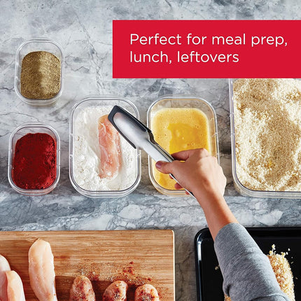 Rubbermaid 2108407 Food Storage Containers, BPA-Free Plastic 9.6 Cup, 2-Pack Clear