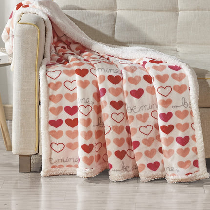 Elegant Comfort Reversible, Printed Sherpa Throw B