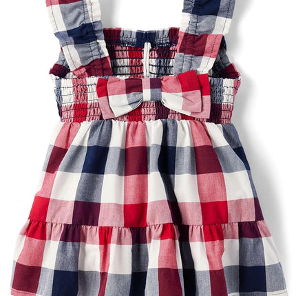 Vestido casual sin mangas para bebés y recién nacidas de The Children's Place, Americana Gingham, 0-3 meses