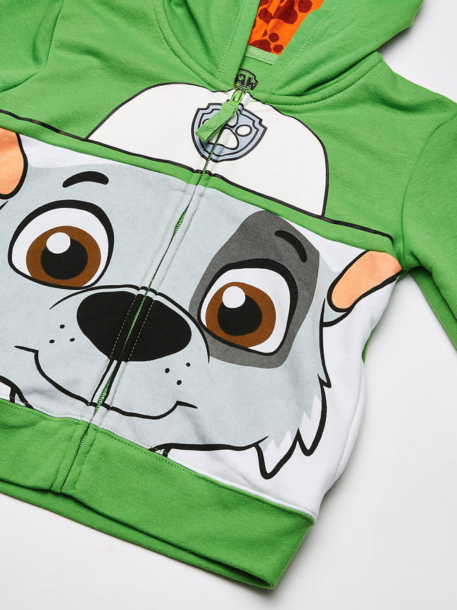 Sweat à capuche zippé Rocky de La Pat' Patrouille pour tout-petit garçon, vert, 4T