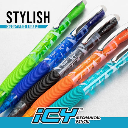 Pentel AL25TA Icy Mechanical Pencil, .5mm, Trans Smoke, Dozen