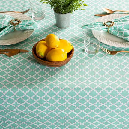 DII Lattice Tabletop Collection, Tablecloth, 60x104, Aqua