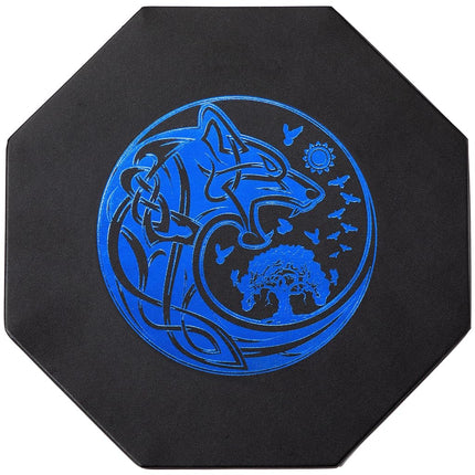 Premium Dice Tray for DND, Detailed World Tree & Wolf Raven Design – 23 CM