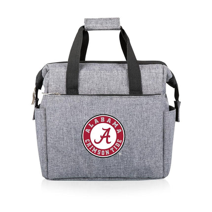 Bolsa de almuerzo hielera On The Go de Picnic TIME NCAA Alabama Crimson Tide, lonchera hielera suave, bolsa de almuerzo térmica (gris jaspeado)
