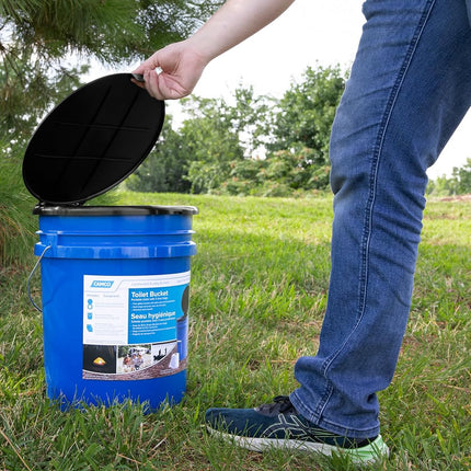 CAMCO Double Bag Design Portable Toilet Waste Bags, Black, Pack of 10 (41548)