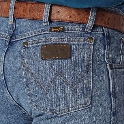 Wrangler Men's Premium Performance Cowboy Cut Regular Jean, Stone Bleach, 36W x 30L