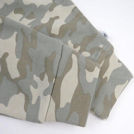 HonestBaby Light Weight Hoodie & Sweatpant Set 100% Organic Cotton for Toddler, Baby Boys, Girls, Sandstorm Camo (2-pack), Newborn