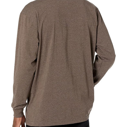 Dickies Big and Tall Men's Long Sleeve Heavyweight Crew Neck, Chocolate Brown Single Dye Heather, 3X Tall