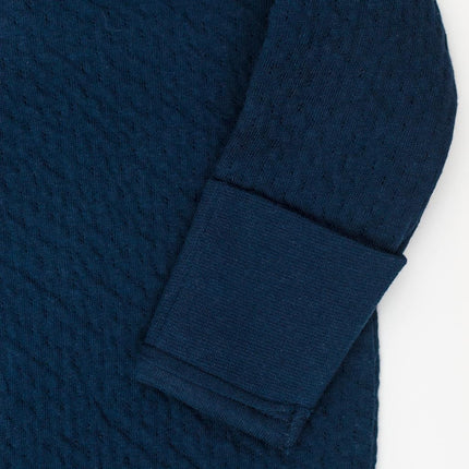 Grenouillère Kimono Matelassée en Coton Biologique HonestBaby, Bleu Marine Foncé, Prématuré