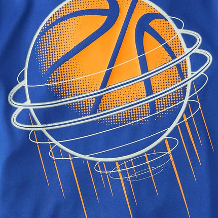 The Children's Place Boys' Active Performance Short Sleeve T-Shirt, Basketball Graphic, X-Small