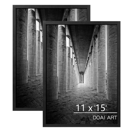 DOAI ART 11x15 Picture Frame 2 Pack, Black 11x15 D