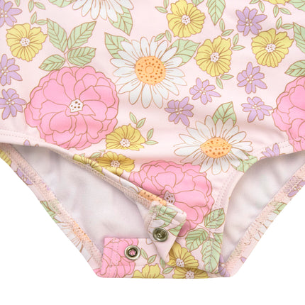 Maillot de bain une pièce Gerber pour bébé fille, motif floral rétro, 3-6 mois