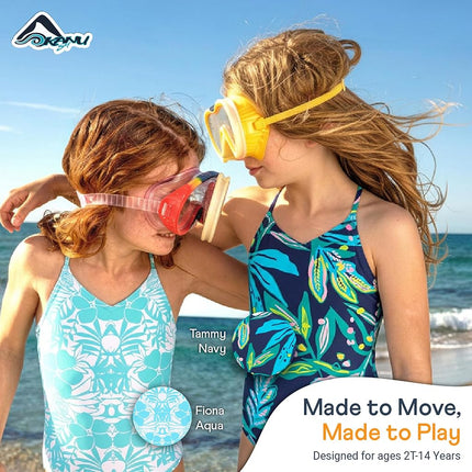 Kanu Surf Fille Maillot de Bain 1 Pièce Hurricane Beach Sport Anti-UV UPF 50, Kiana Rose, 14
