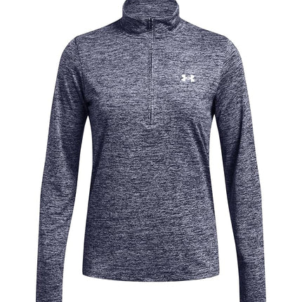 Under Armour Women's Tech 1/2 Zip Twist T-Shirt Navy/White M M