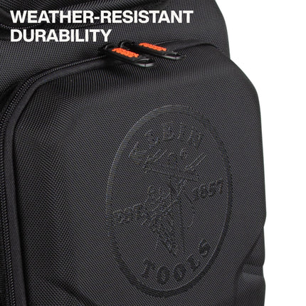Klein Tools 62809MB MODBox Hard Shell Backpack with Protective Front Shell, 40 Pockets, Laptop Sleeve USB-C Port, MODBox Compatible, Heavy Duty