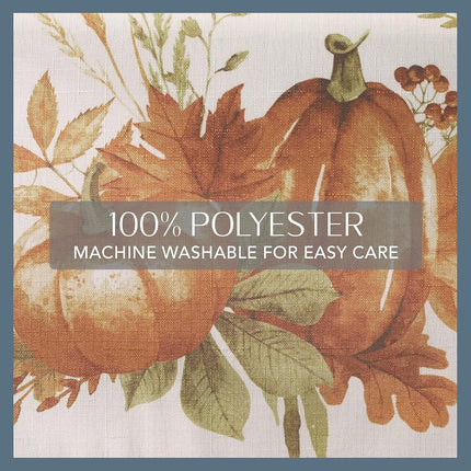 Elrene Home Fashions Autumn Pumpkin Grove Tablecloth, 60"x84" Rectangle, Multi Color