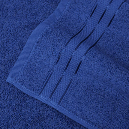 Elegant Comfort Three Line Popcorn Towel Set for Bathroom 27 x 54 inches, Premium Hotel Quality 2-Pack Bath Towels, 100% Turkish Cotton, Soft and Durable, Quick Dry and Highly Absorbent, Cobalt Blue