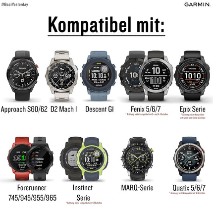 Garmin UltraFit Watch Straps (22mm), Lightweight, suitable for selected fēnix-, epix-, Descent-, D2-, Instinct- and Approach series smartwatches,Original accessory, Nylon, Black