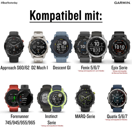 Garmin UltraFit Watch Straps (22mm), Lightweight, suitable for selected fēnix-, epix-, Descent-, D2-, Instinct- and Approach series smartwatches,Original accessory, Nylon, Black